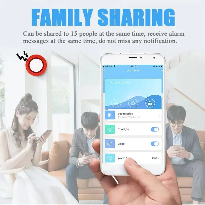 Tuya Smart WIFI Wireless Security Alarm Kit with door and motion sensors, Google Home and Alexa compatible