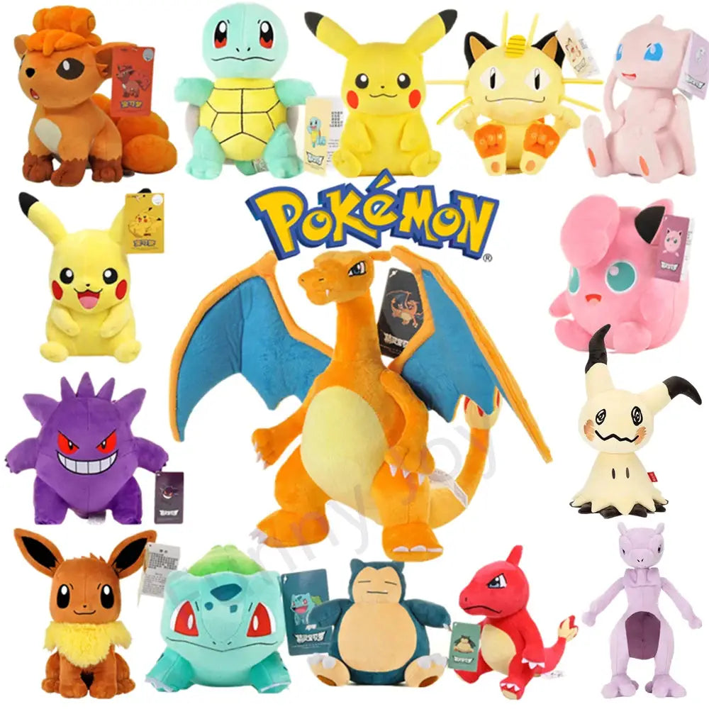 Pokemon Plush Toys Set Gengar Pikachu Charizard Piplup Soft Cute Cartoon Plush Dolls For Kids Gift
