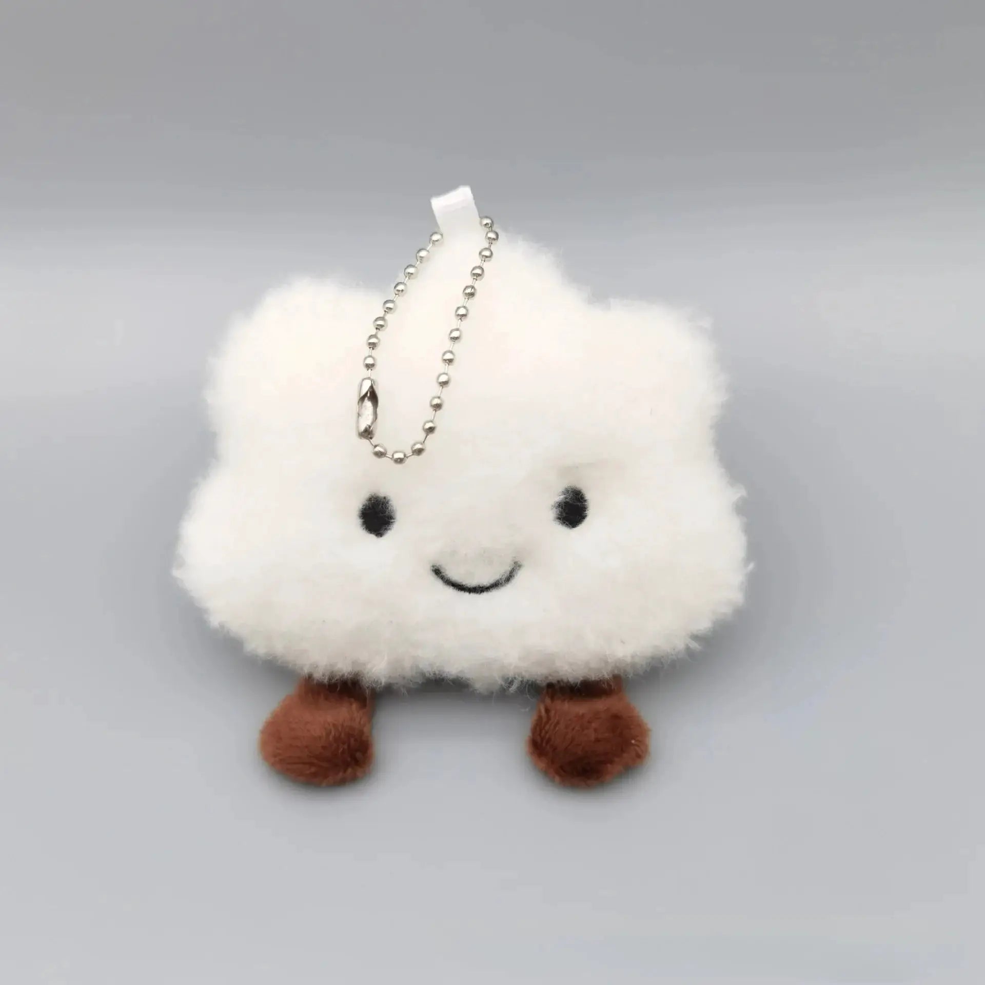 Cute Plush Smile Cloud Keychain Backpack Pendant Cotton Stuffed Doll Toy Keyring for Women Girls Gift