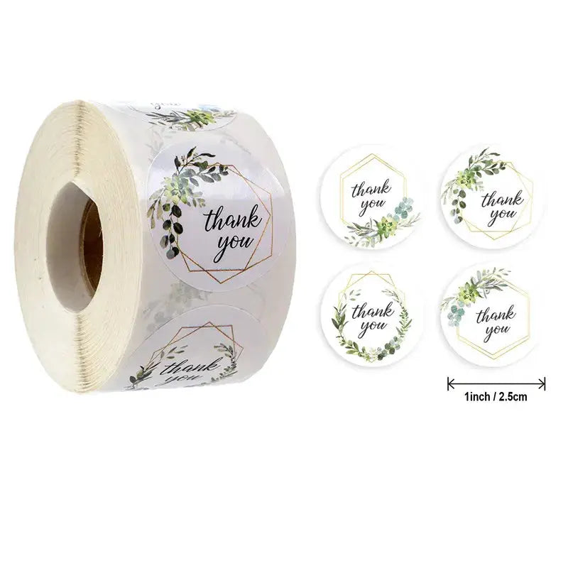 500 Pack Round Kraft Paper Thank You Stickers For Wedding Favors Gift Bags And Packaging