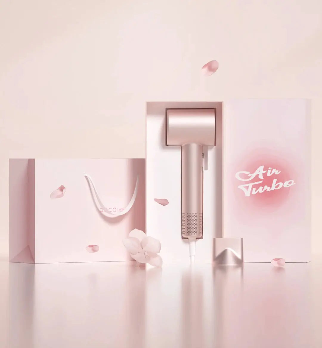 DOCO hair dryer in rose gold with Air Turbo box by Simples Market