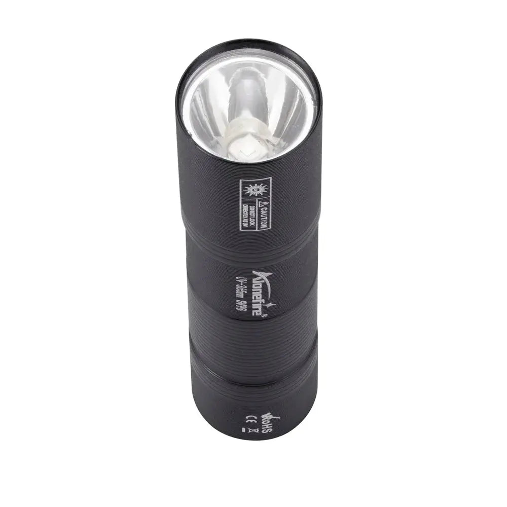 365nm UV Flashlight USB Rechargeable Palm Torch For Pet Stain Detection Currency Verification Nail Curing