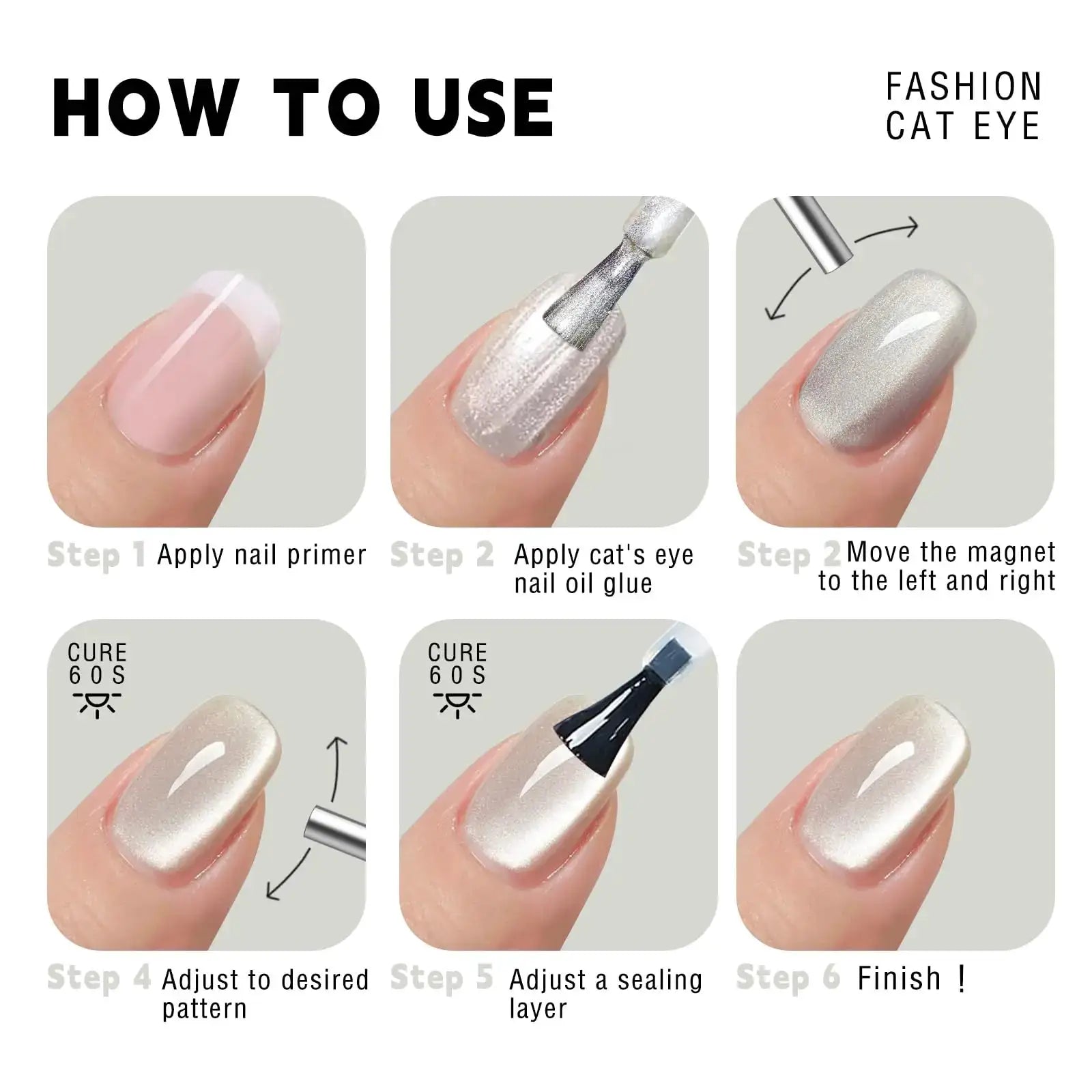 Nail Art Pro Magnetic Pen 3D Cat Eye Wand Dual End Magnet For Precise Gel Polish Effects