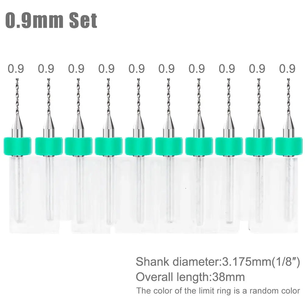 XCAN 0.1mm–2.0mm Carbide PCB Drill Bit Set for Printed Circuit Boards Mini CNC Drilling