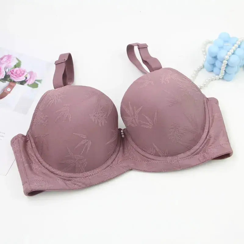 DaiNaFang push-up bra, purple lace full-cup with adjustable straps