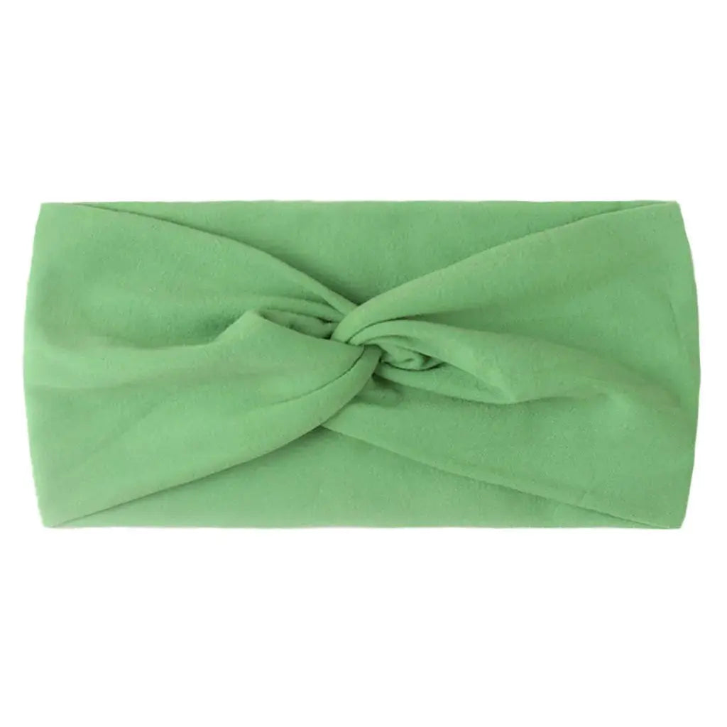 Solid Color Baby Headband for Girls Spring Summer Twisted Knot Design Soft Elastic Hair Accessory Large Size