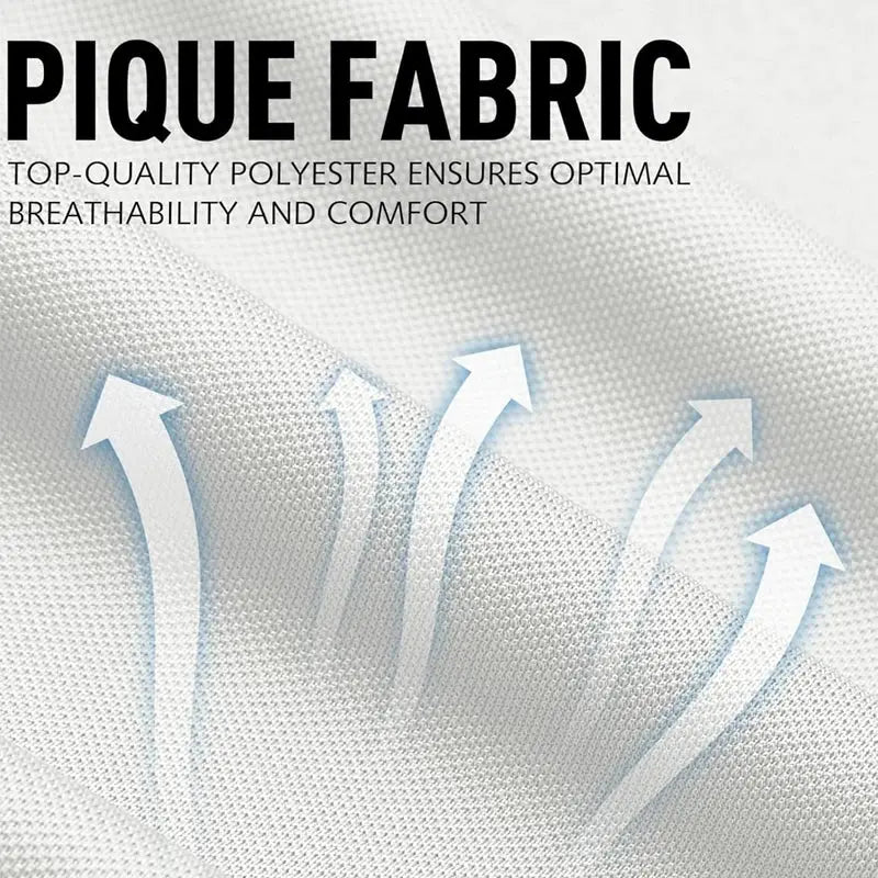 Simples Market pique fabric close-up, breathable polyester for summer polo shirts