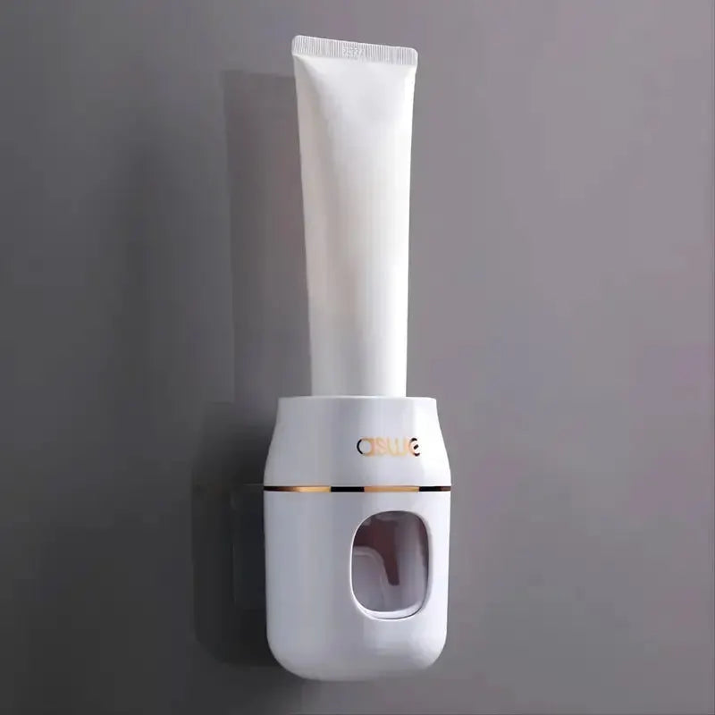 BrightSpace Auto Toothpaste Squeezer And Wall Mounted Storage Rack For Fresh Refills