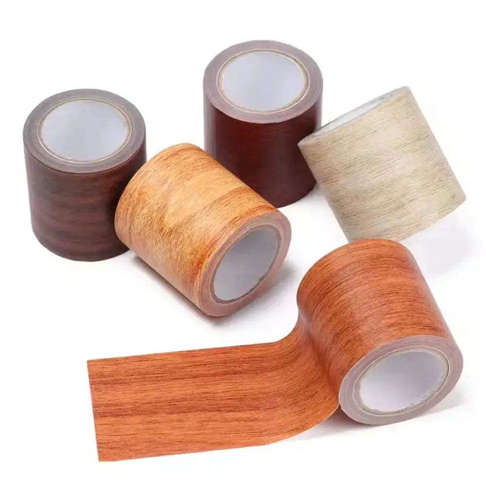 4.5M Roll Realistic Wood Grain Repair Adhesive Tape For Floors Cabinets Furniture Skirting Line Sticker Home Decoration