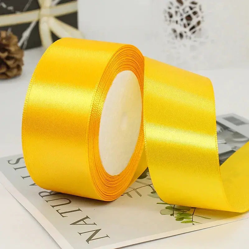 22 Meters Satin Ribbon Assorted Colors 6mm Wide 100 Percent Polyester Gift Wrap Craft Bow