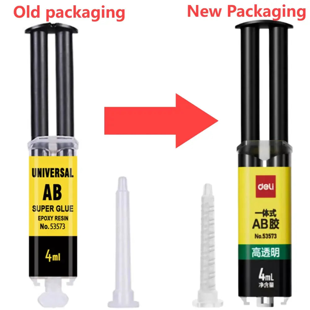 Two Part Epoxy Resin AB Glue Waterproof Fast Acting Adhesive For Wood Plastic Metal Glass Ceramic Repair Bonding
