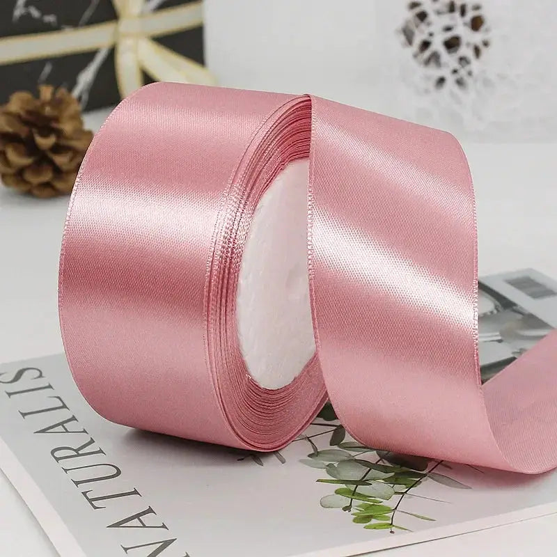 22 Meters Satin Ribbon Assorted Colors 6mm Wide 100 Percent Polyester Gift Wrap Craft Bow