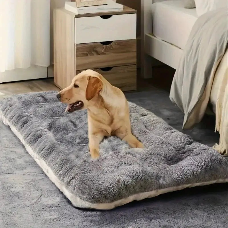 Large Plush Dog Bed Sofa Style Thickened Super Soft Polyester Pet Mat Crate Mat For Small Medium And Large Dogs