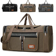 Three Simples Market gym duffle bags in black, tan and gray, 60L waterproof travel weekender duffels