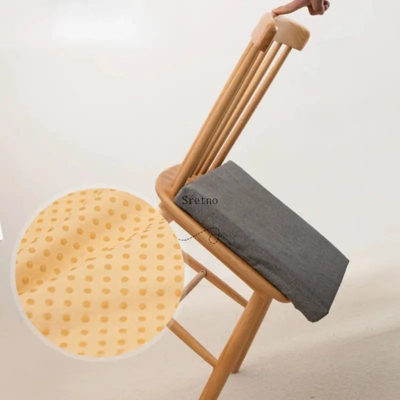 SRETNO natural latex chair cushion with grey fabric cover for office or home use