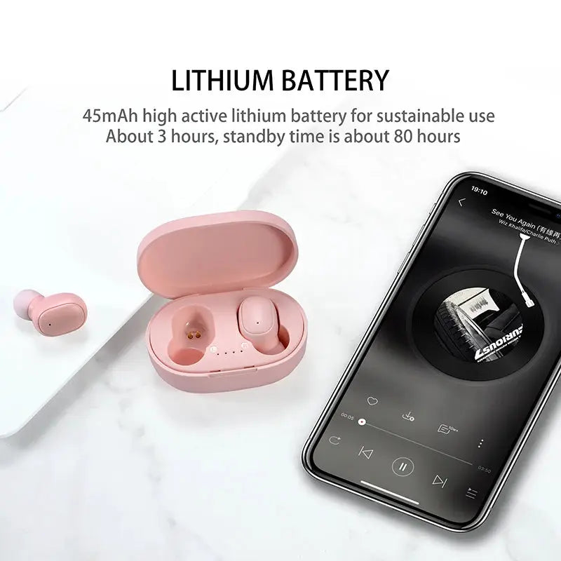 A6S TWS Earphones Bluetooth 5 1 Wireless Headset Ergonomic In Ear Design for Sports and All Day Comfort