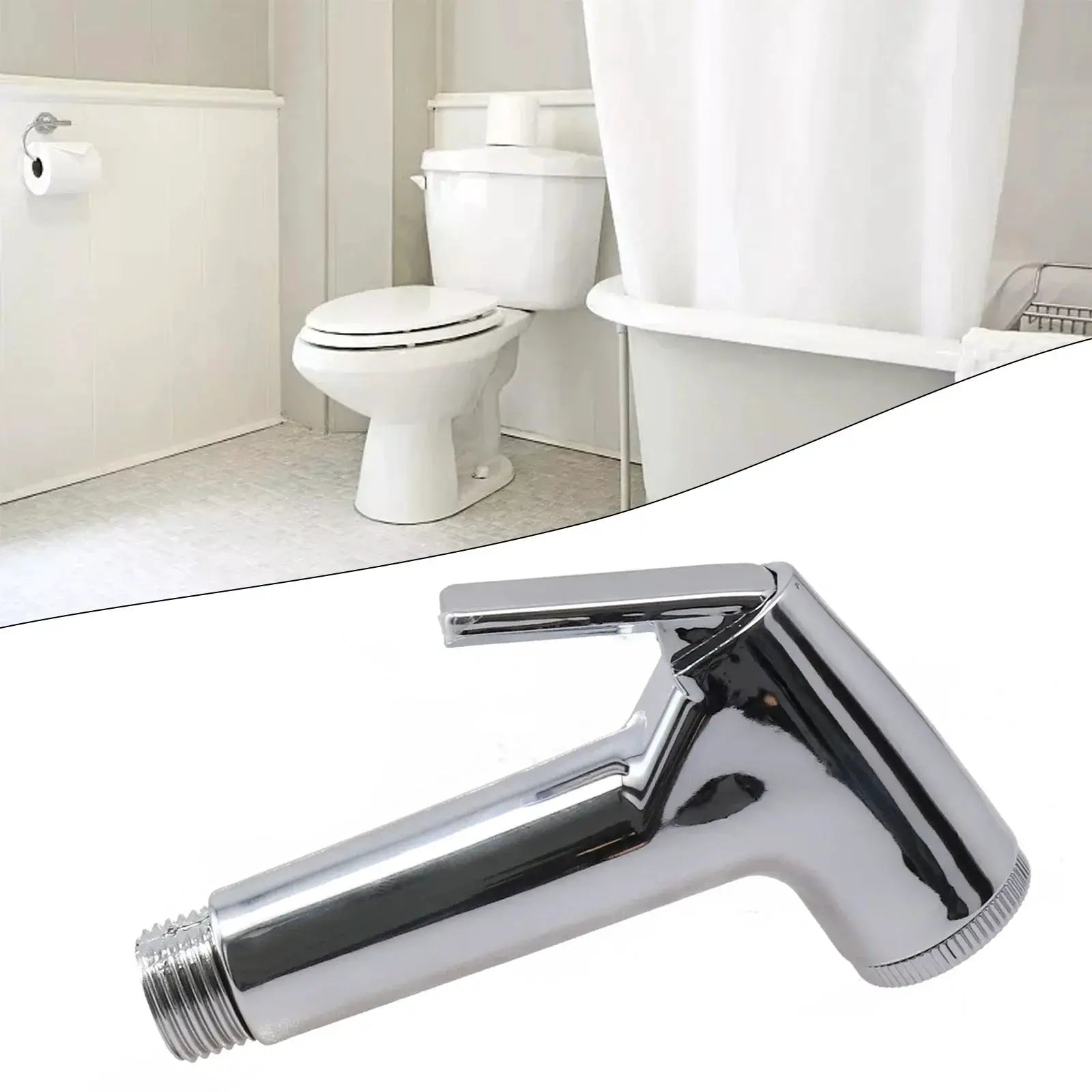 Simples Market handheld toilet bidet spray head, chrome-plated ABS body with G1/2 connector