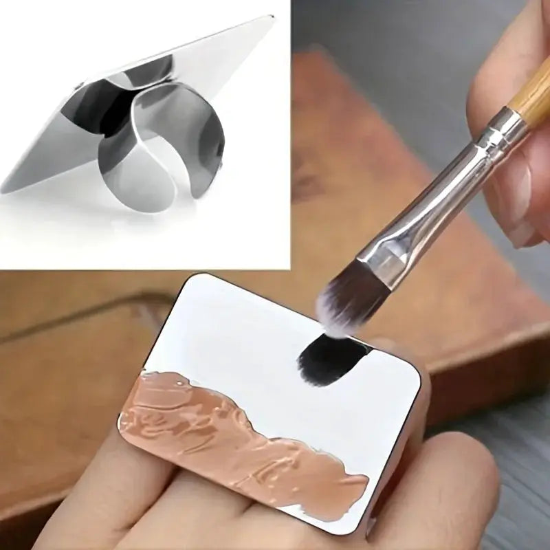 KissDate Stainless Steel Makeup Spatula Palette For Foundation Mixing And Cosmetic Blending And Nail Art
