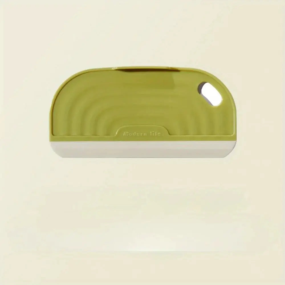 Simples Market non-scratch silicone squeegee in olive green with white base for kitchen sink and window cleaning