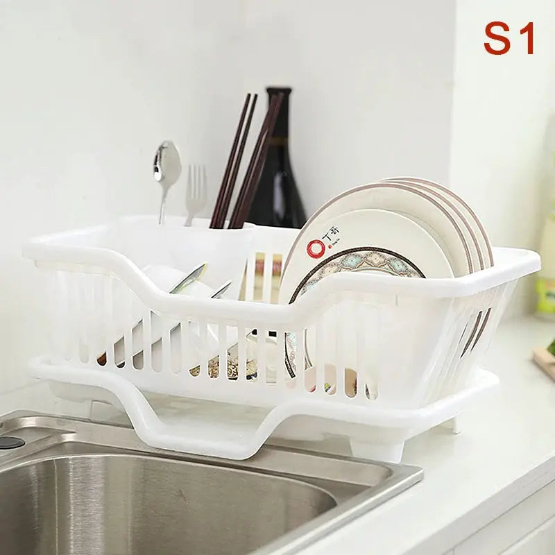 ChefEase Kitchen Drainage Rack With Drainer Board For Efficient Counter Drying And Dishes Organization