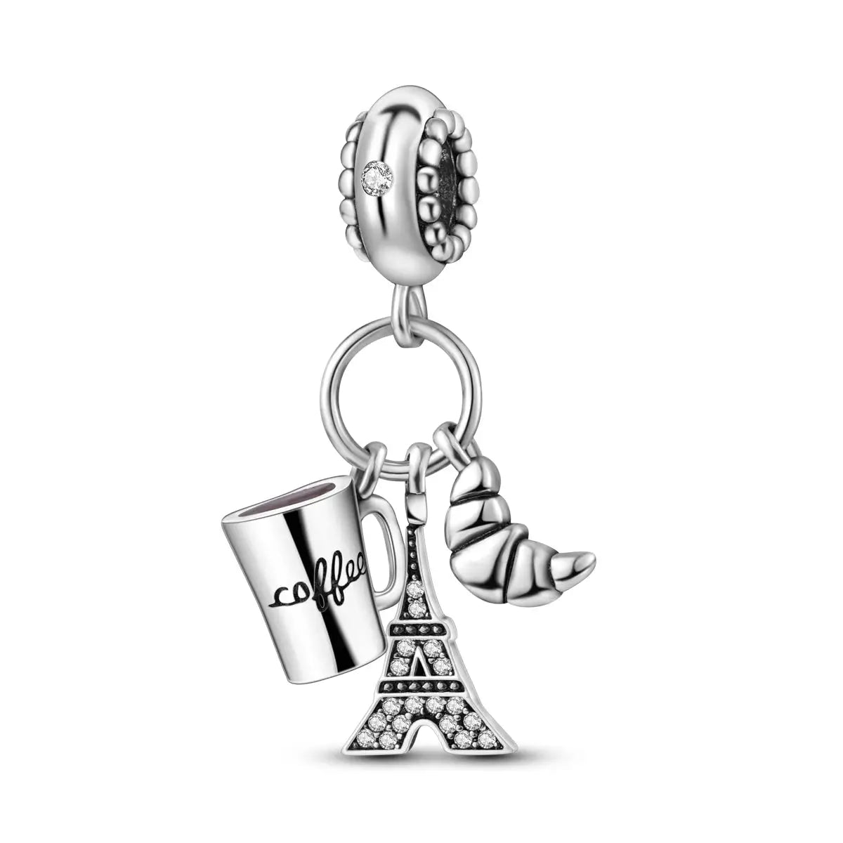 Travel Charm 925 Silver Plane Pendant Eiffel Tower Bead Charm For Bracelet Women Fashion Jewelry