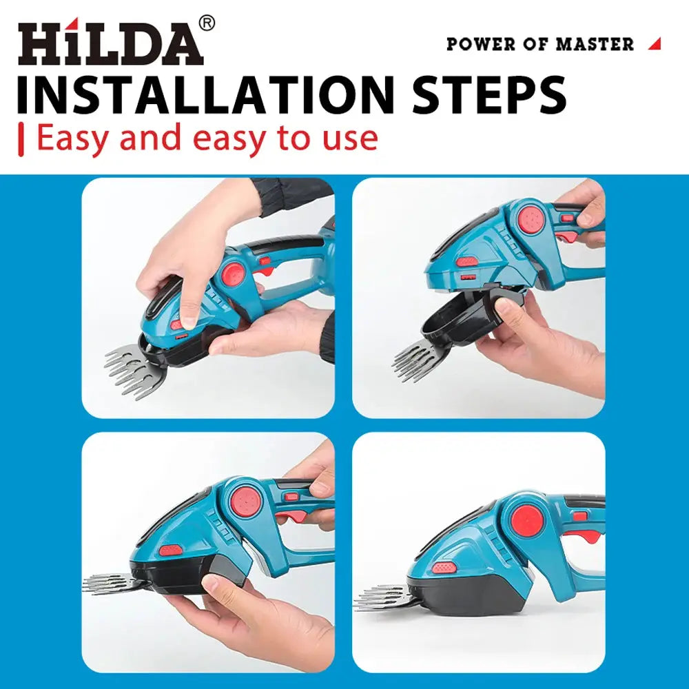 Hilda 2 In 1 Cordless Electric Hedge Trimmer And Pruning Shear For Makita 18V Battery Garden Tool