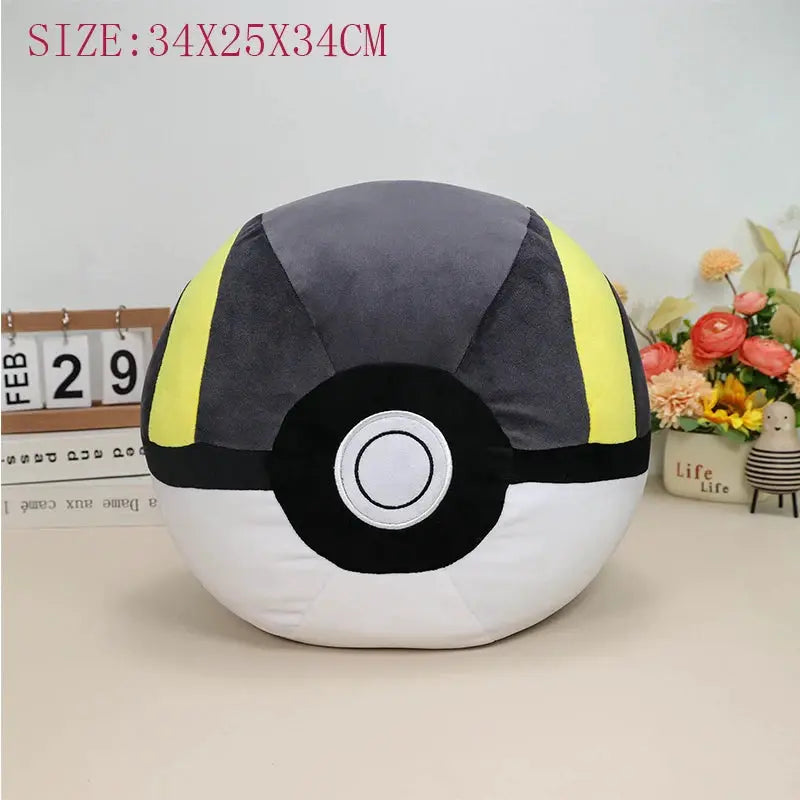 Large Pokemon Plush Cushion Ultra Ball Master Ball Poke Ball Pillow Pokeball Cushion For Bedroom Decor