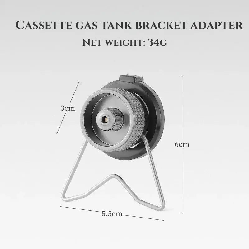 Butane adapter with bracket and conversion joint for camping stoves, Simples Market, metal, 34g