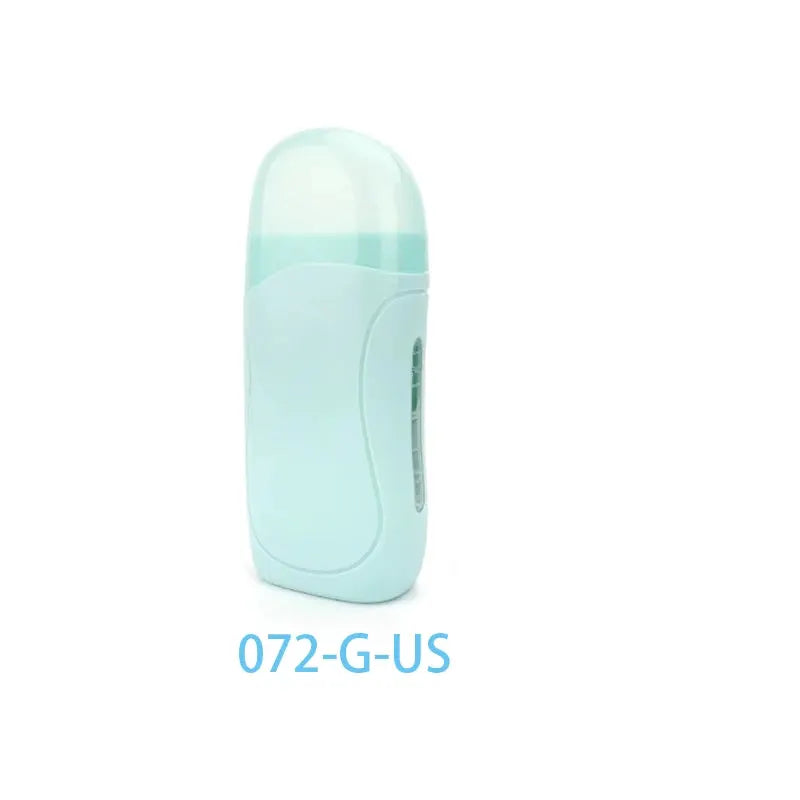 Unisex roll-on wax heater, mint green handheld depilatory wax warmer with cap.