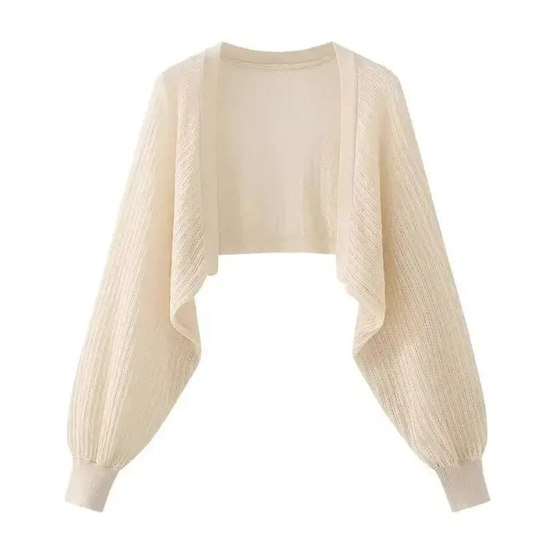 French Ice Silk Knit Sun Protective Cardigan Top Lightweight Breathable Summer Layering Essential