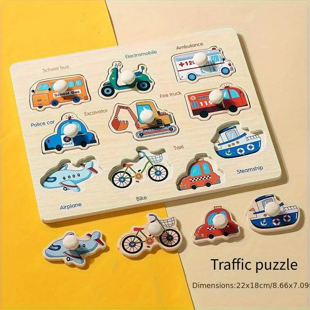 Montessori Geometry Puzzle Board for Beginners Handheld Shape Matching Educational Toy for Early Learning