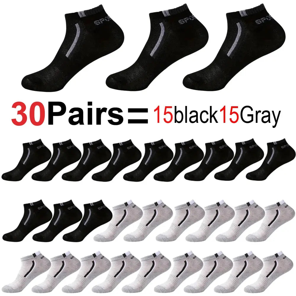 Mens Anti Slip Ankle Boat Socks Five Pairs For Business And Sports Breathable Sweat Resistant Odor Resistant Comfortable