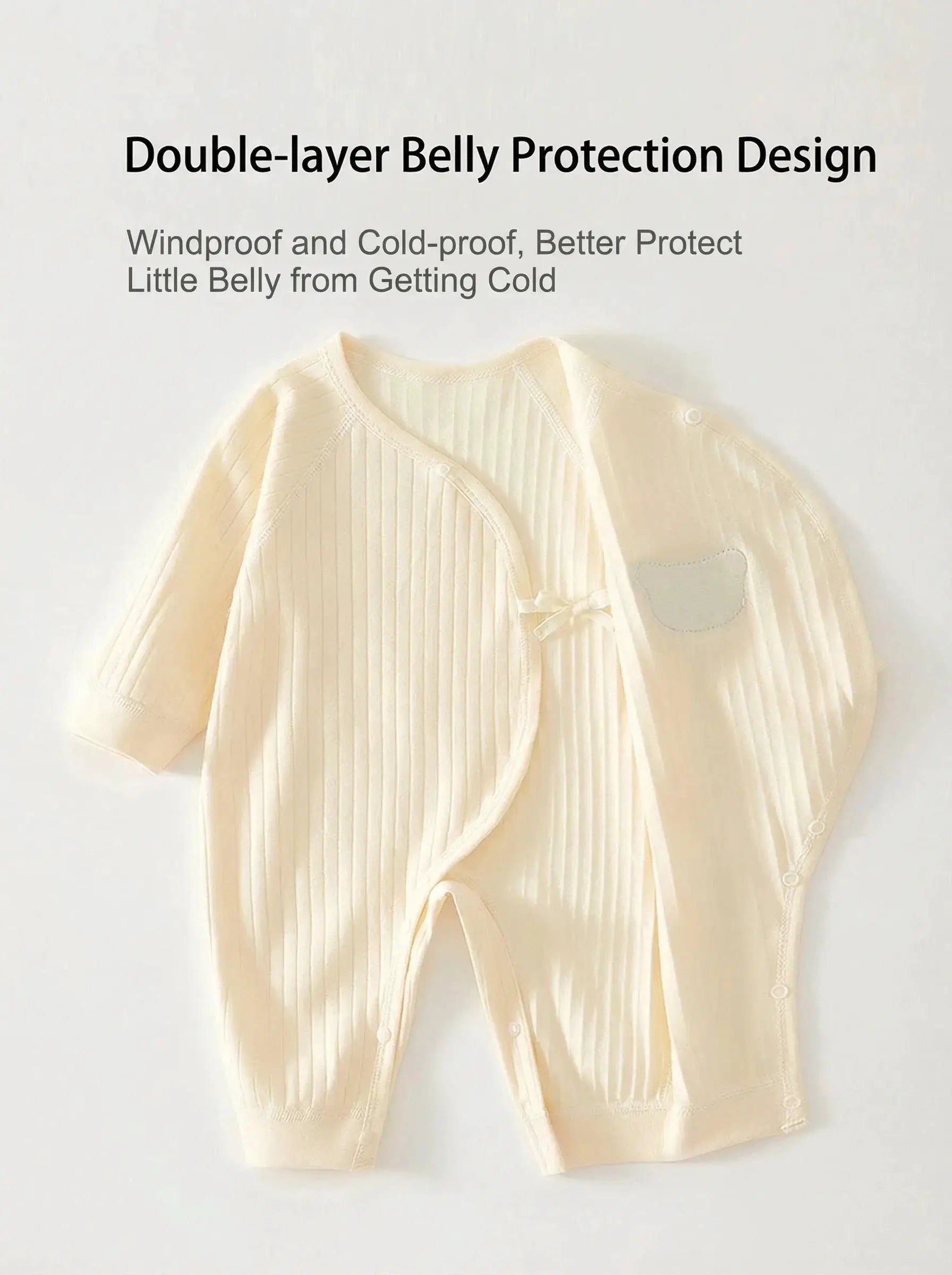 Somenie 100 Percent Cotton Infant Jumpsuit Long Sleeve Romper For Newborn Boys And Girls All Season Wear