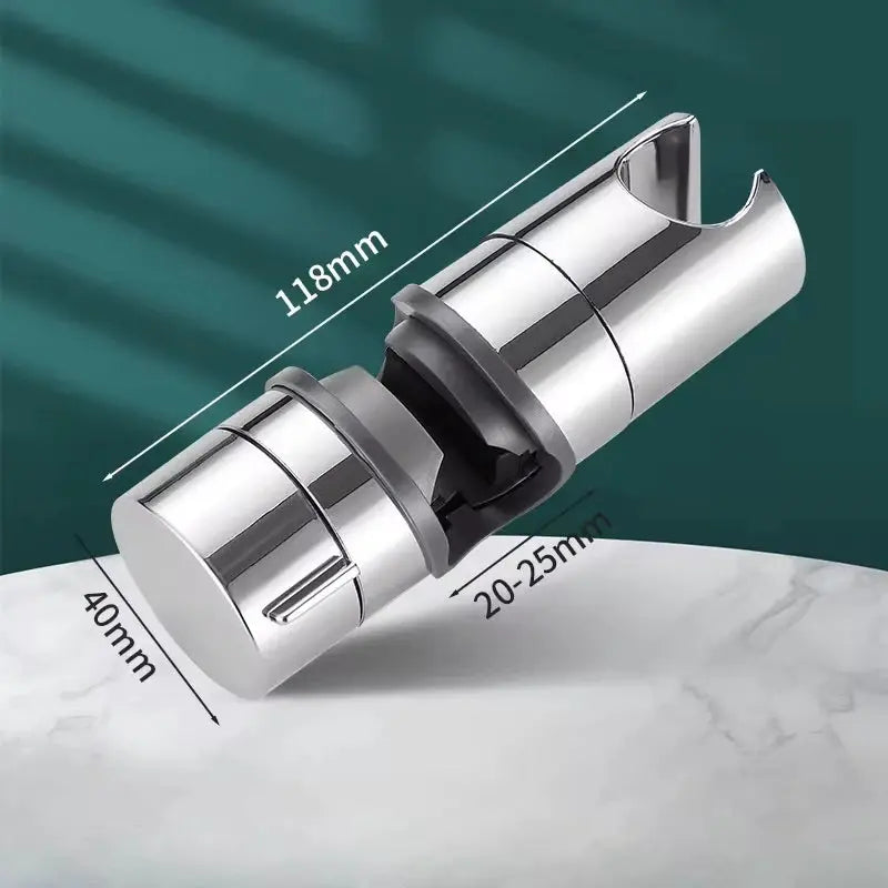 Universal shower head holder in chrome finish, Simples Market adjustable rail bracket for slide bar