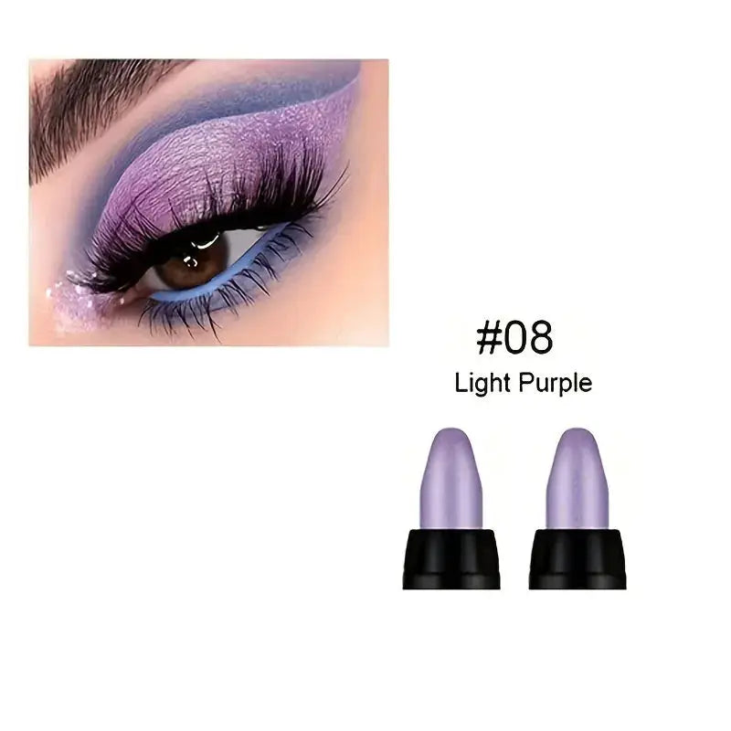 LustreLux 16 Colors Pearlescent Eyeliner Set Waterproof Long Lasting Glitter Eye Makeup