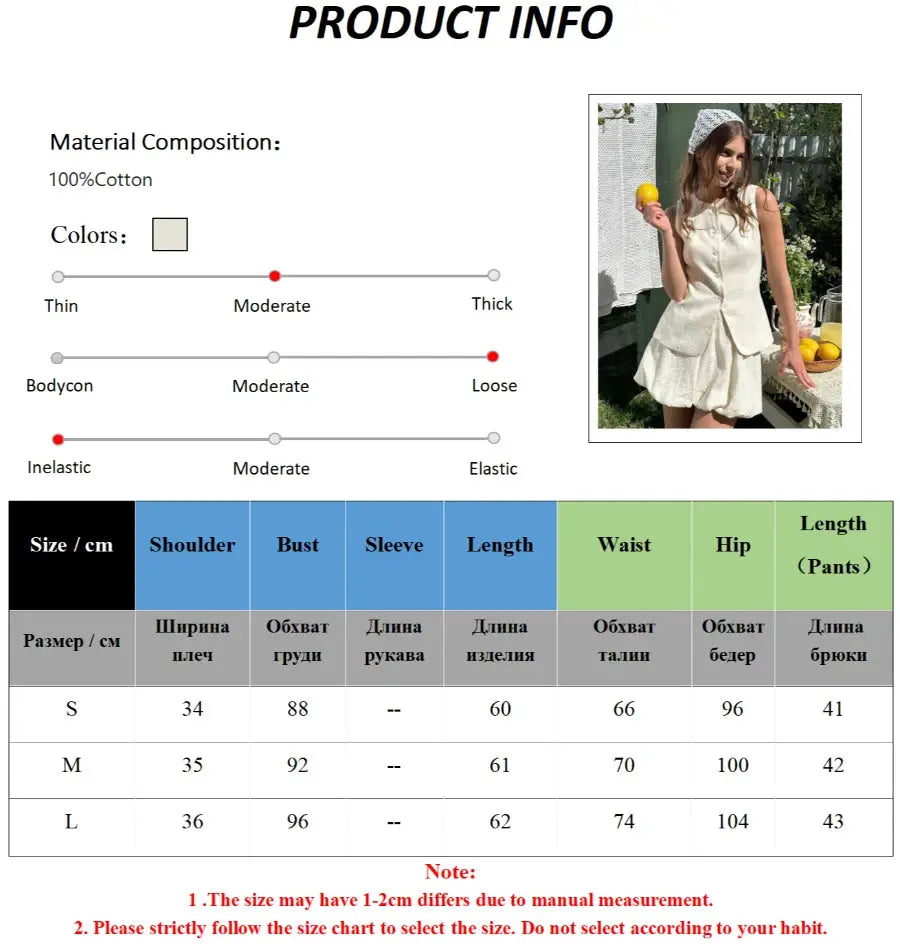 Bornladies Cotton Chic Vest Mini Skirt Set Women Tank Top Summer