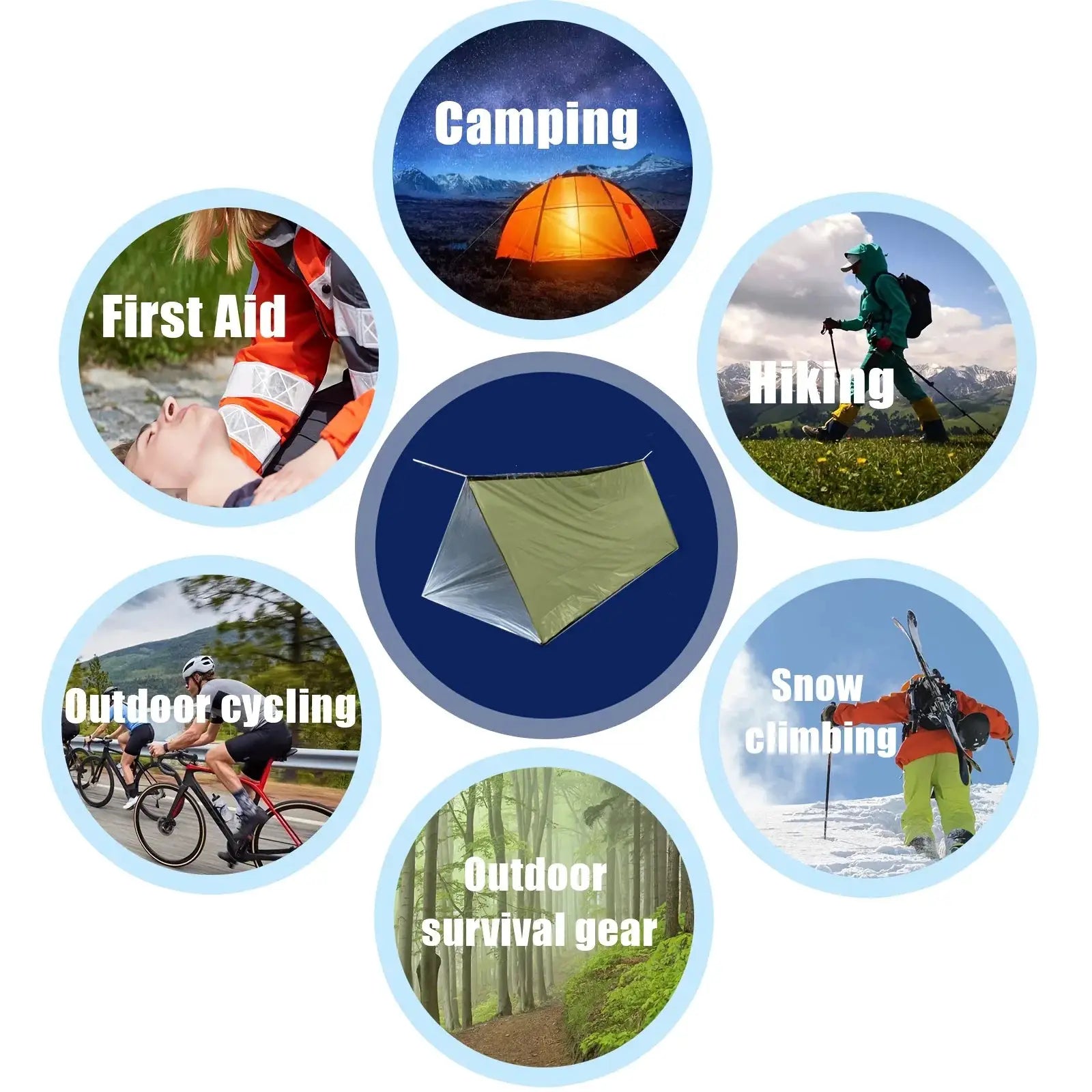 Emergency Tube Tent For Two People Waterproof Windproof Portable Camping Shelter For Outdoor Adventures