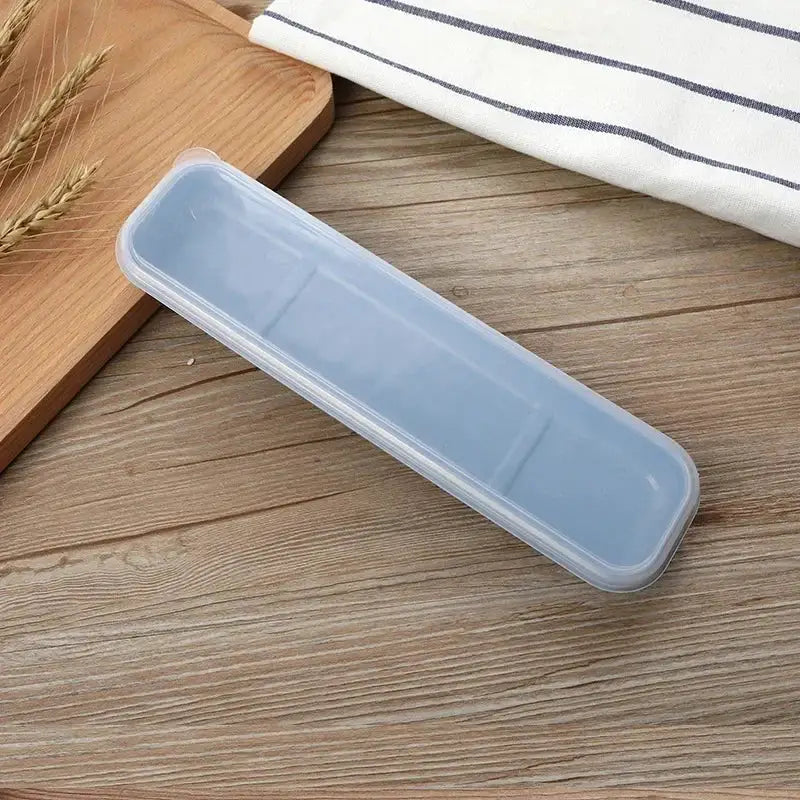 Tableware Box Portable Spoon Fork Cutlery Case With Multicolor Transparent Cover For Students And Household Use