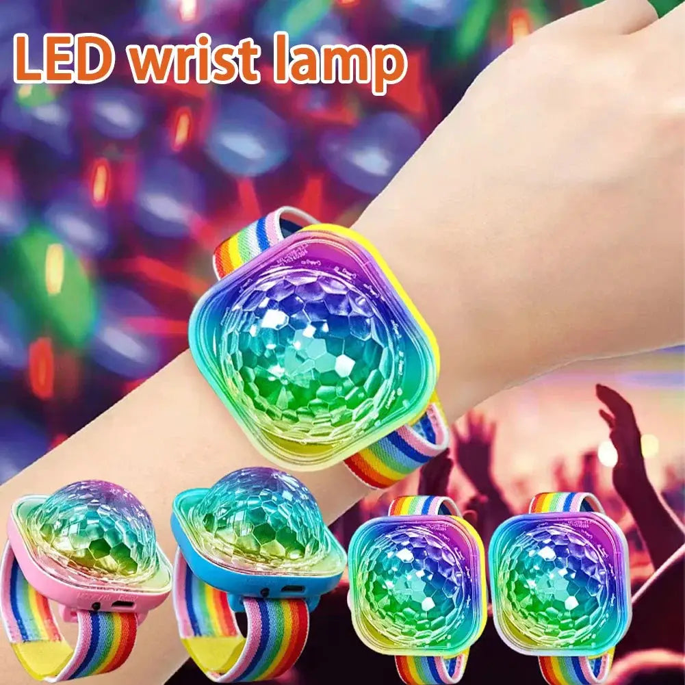 Portable Wearable Wrist Ambient Lamp With Sound Activated LED Lights For Disco KTV Home Party Bar Rechargeable
