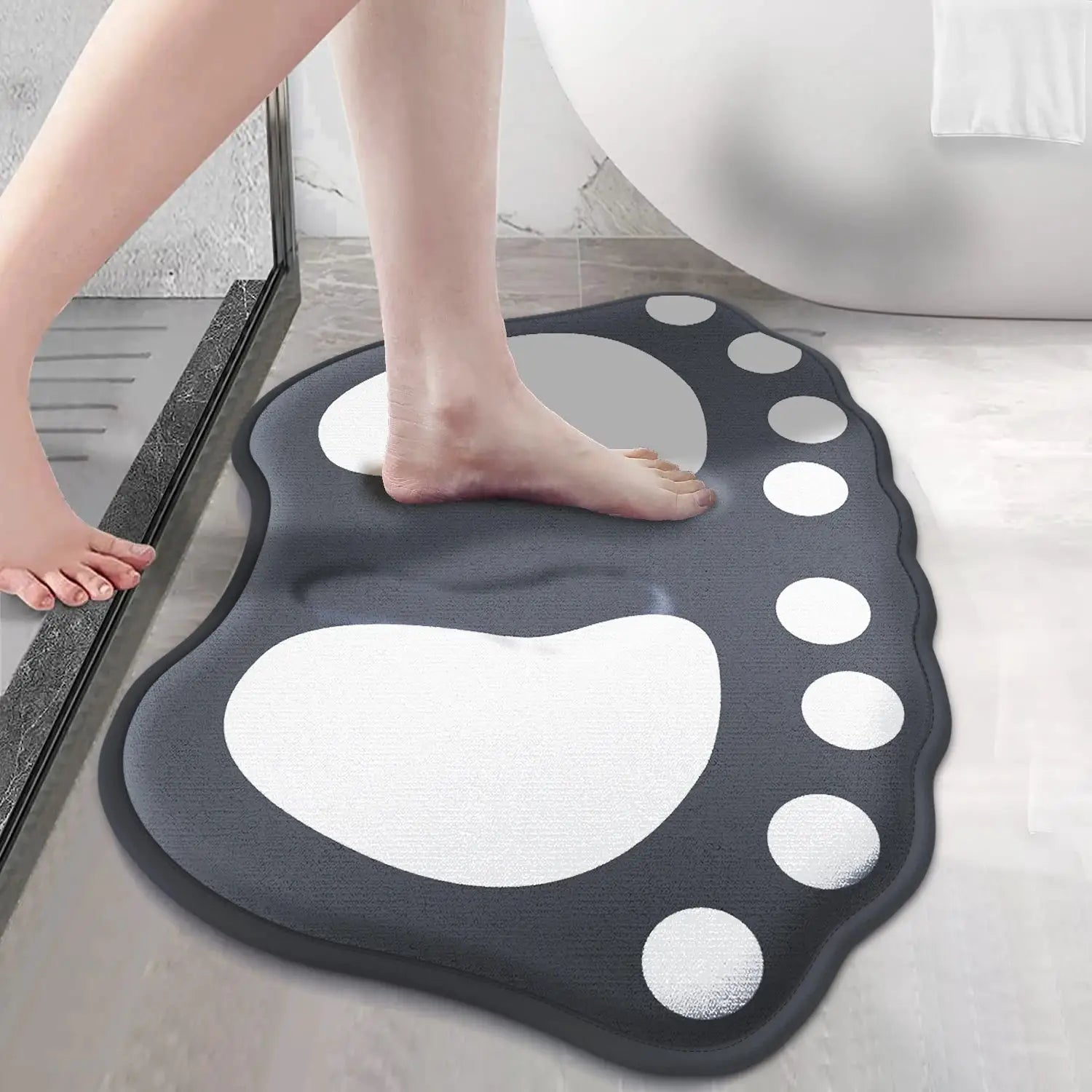 CosyNest Anti Slip Bath Mat With Claw Pattern Highly Absorbent Polyester Keeps Floors Dry