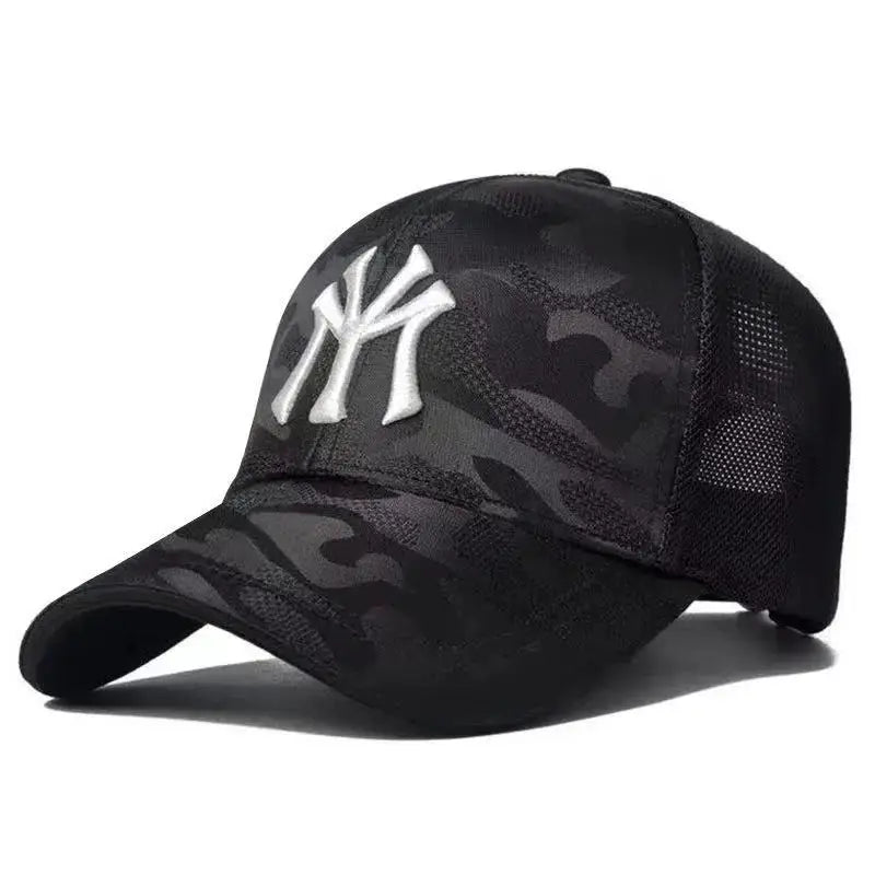 Letter Embroidery Camouflage Baseball Cap Adjustable Unisex Sun Protection Hat For Men Women Outdoor Casual