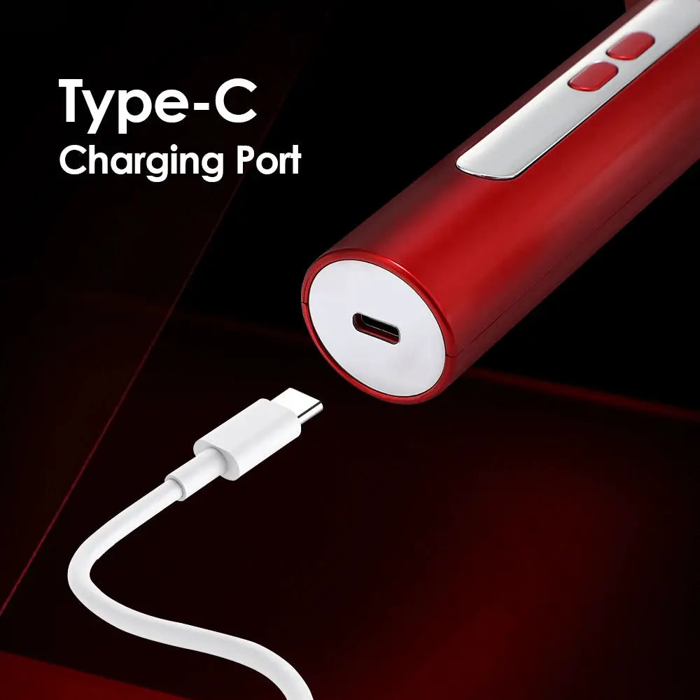 Simples Market electric head massager hair growth comb with red 630nm light and USB-C charging port