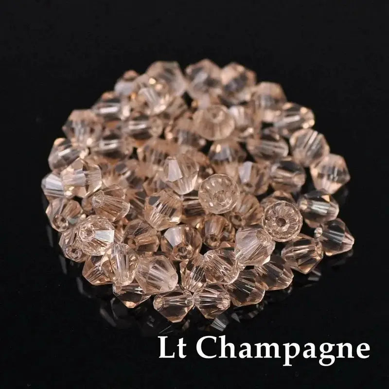 300Pcs Exquisite 4mm Bicone Crystal Beads for Jewelry Making Accessories 061-080