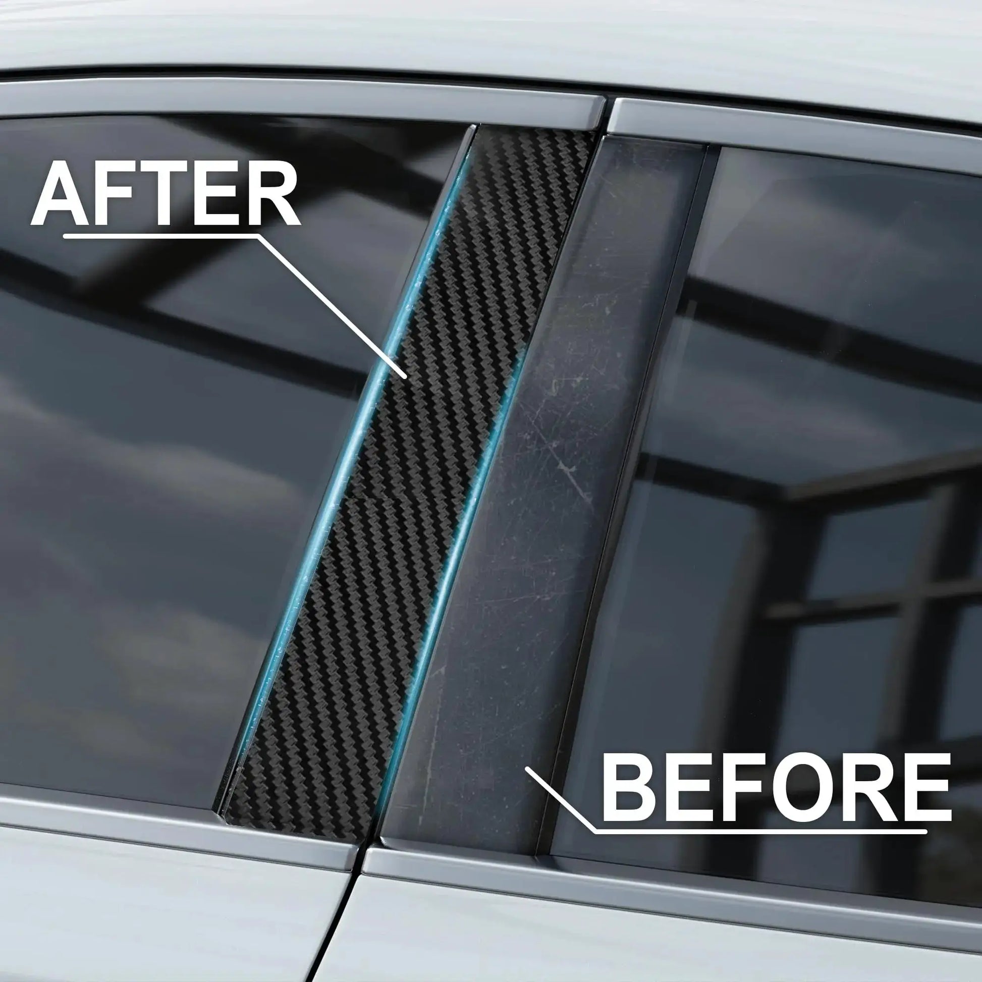 Carbon fiber automotive adhesive tape; matte black, self-adhesive film for car door trim