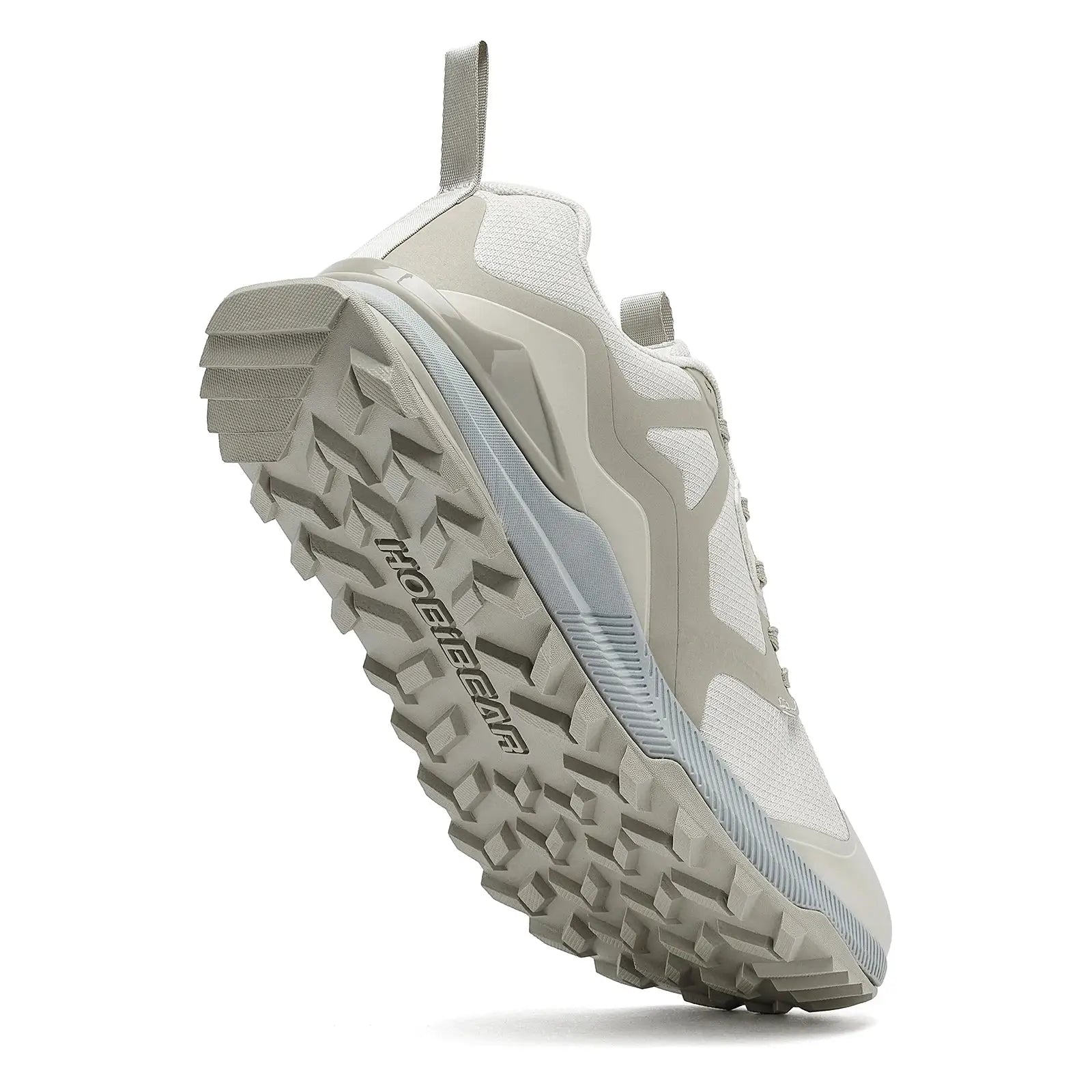 HOBIBEAR hiking shoe, unisex beige artificial-leather upper with rugged non-slip tread outsole
