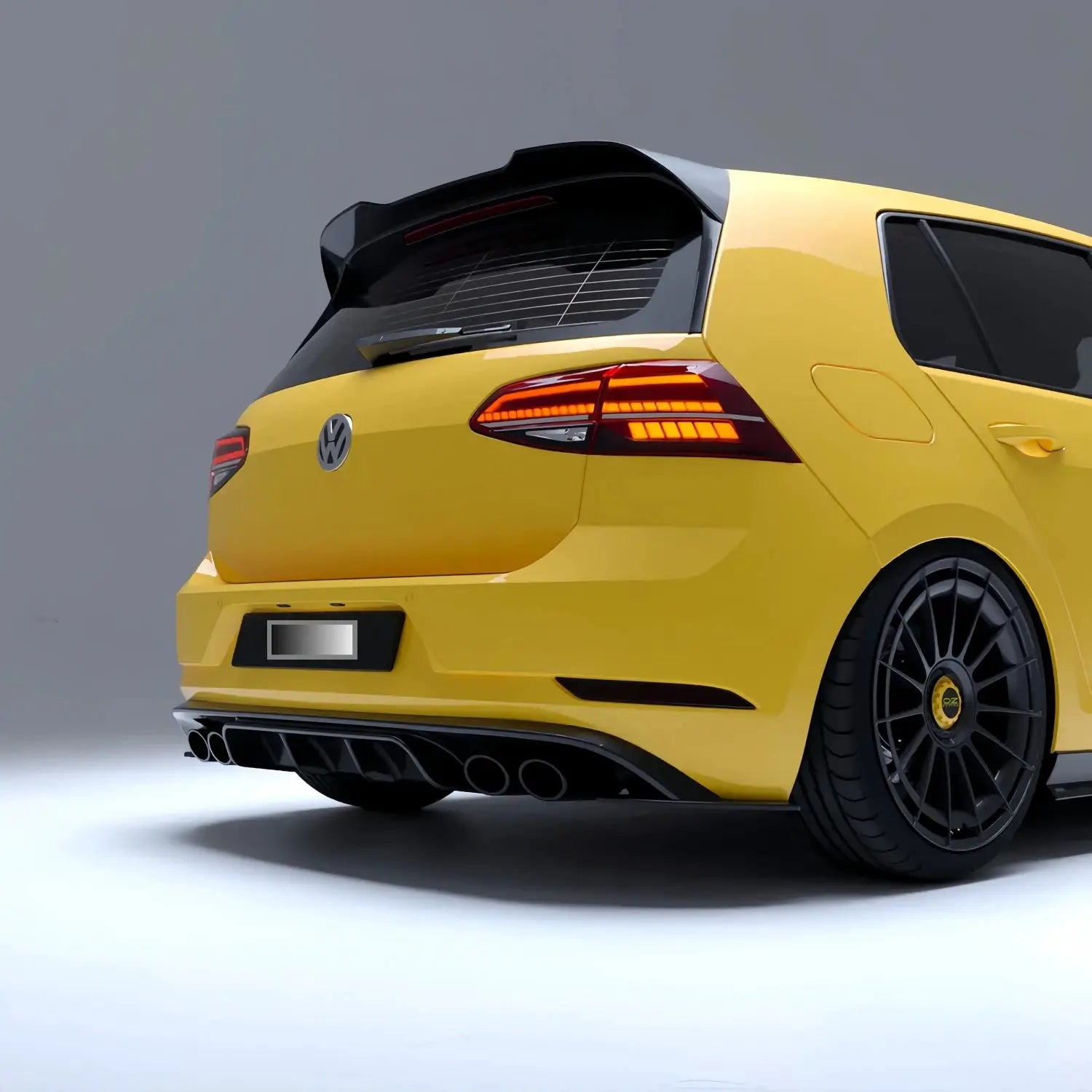 Rear roof spoiler, gloss black, Oettinger-style for VW Golf 7 MK7 GTI/GTD/R variants