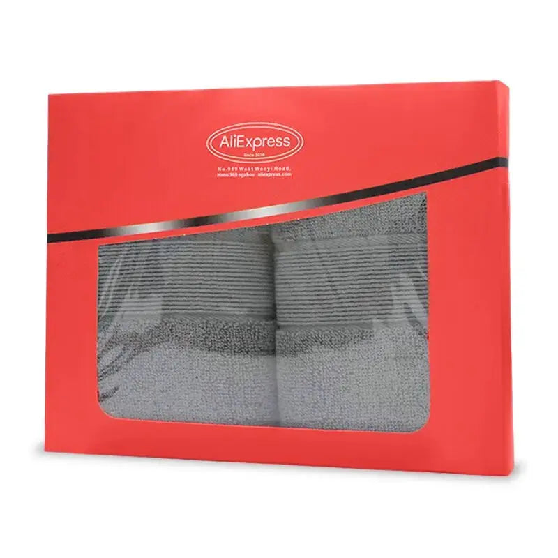 Two Pack Thickened Cotton Face Towels 100 Percent Cotton Absorbent Soft Bath Towels For Adults