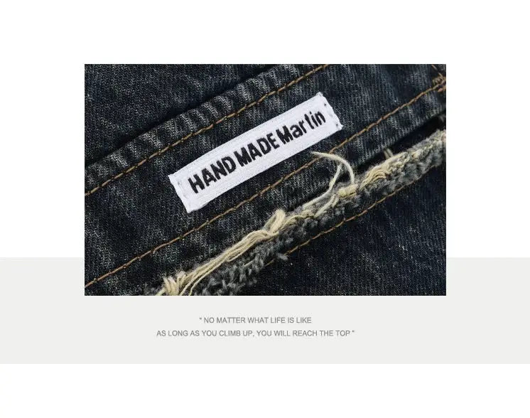 Harajuku Streetwear High Waist Jeans Loose Wide Leg Denim Trousers