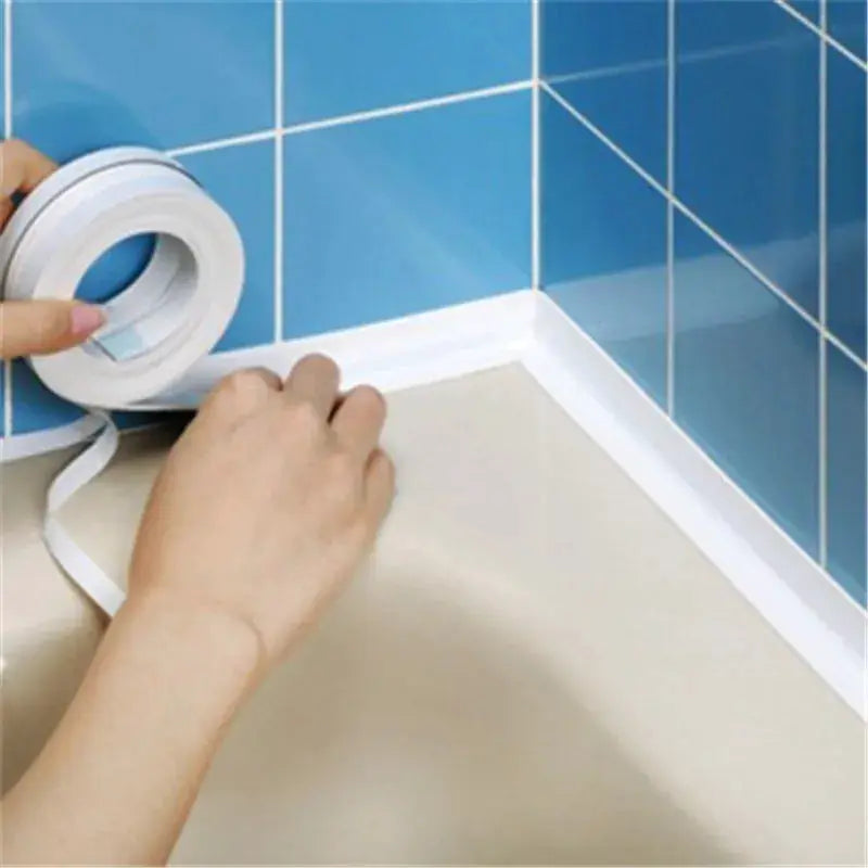 Bathroom Waterproof Sealing Tape PVC Adhesive Sealing Strips Wall Stickers Sink Edge Tape Kitchen Bathroom Accessories