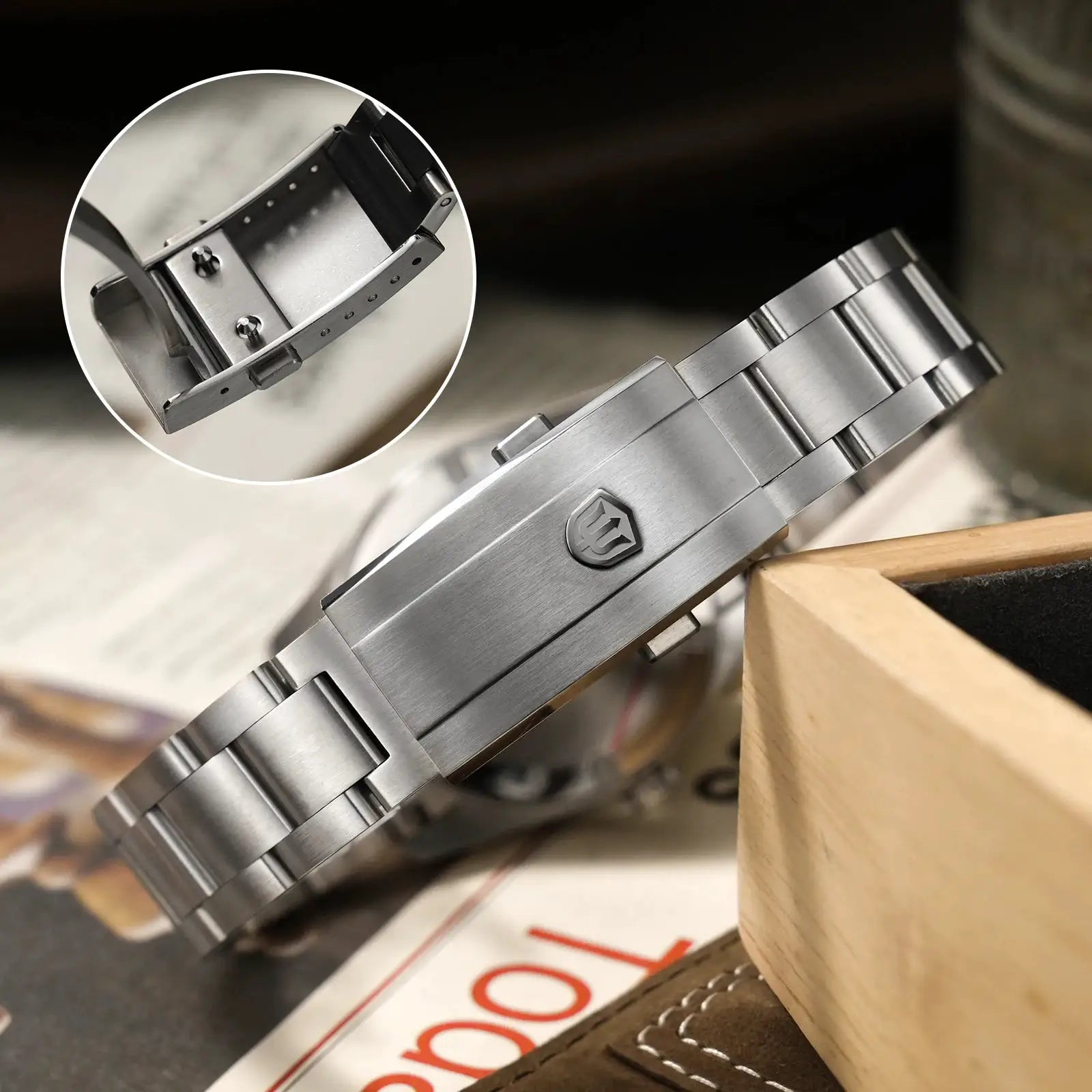 Watchdives WD1960S V2 stainless steel wristwatch with sapphire crystal and deployment clasp